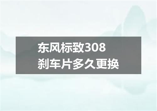 东风标致308刹车片多久更换