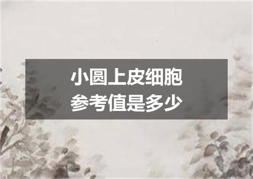小圆上皮细胞参考值是多少