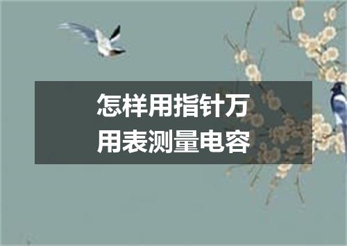 怎样用指针万用表测量电容