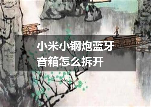 小米小钢炮蓝牙音箱怎么拆开