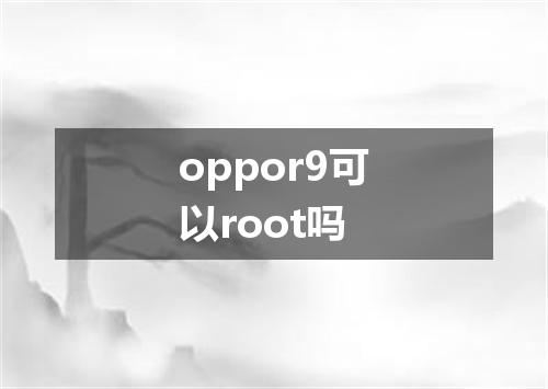 oppor9可以root吗