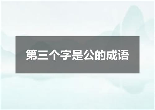 第三个字是公的成语