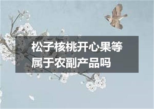 松子核桃开心果等属于农副产品吗