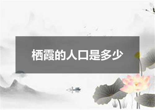 栖霞的人口是多少