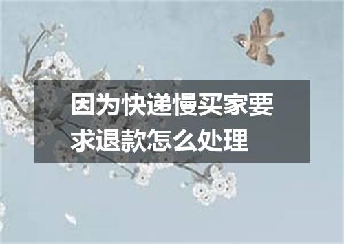因为快递慢买家要求退款怎么处理