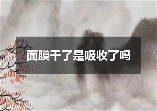面膜干了是吸收了吗