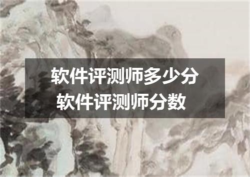 软件评测师多少分 软件评测师分数