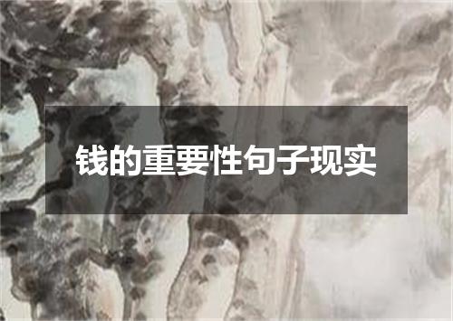 钱的重要性句子现实