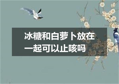 冰糖和白萝卜放在一起可以止咳吗