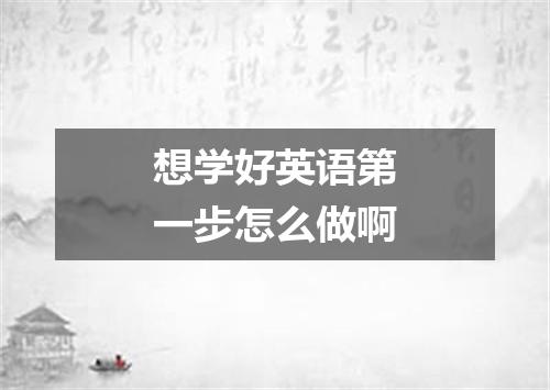 想学好英语第一步怎么做啊