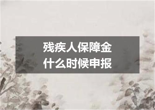 残疾人保障金什么时候申报