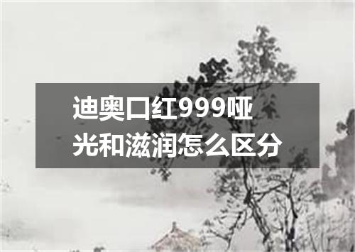 迪奥口红999哑光和滋润怎么区分