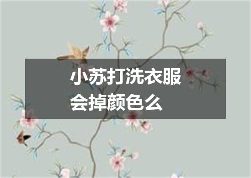 小苏打洗衣服会掉颜色么