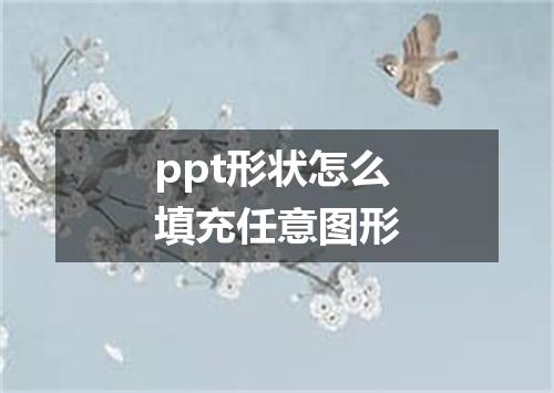 ppt形状怎么填充任意图形
