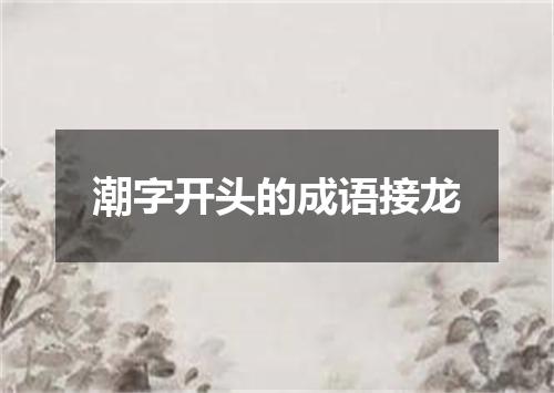 潮字开头的成语接龙