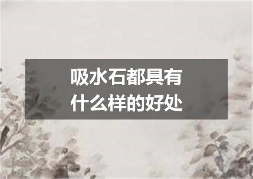吸水石都具有什么样的好处