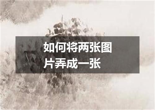 如何将两张图片弄成一张