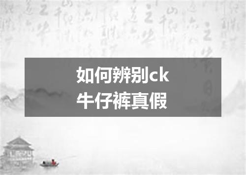 如何辨别ck牛仔裤真假