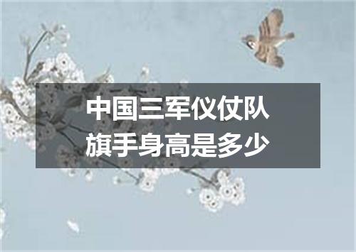 中国三军仪仗队旗手身高是多少
