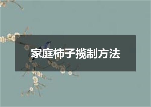 家庭柿子揽制方法