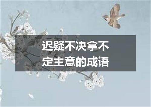 迟疑不决拿不定主意的成语