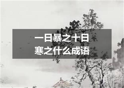 一日暴之十日寒之什么成语