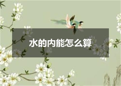 水的内能怎么算