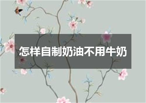 怎样自制奶油不用牛奶