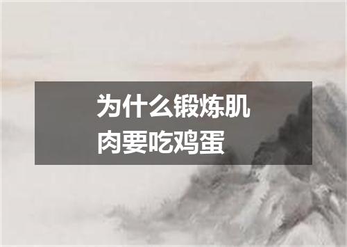 为什么锻炼肌肉要吃鸡蛋