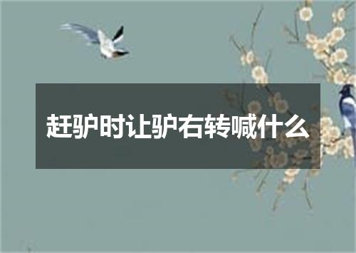 赶驴时让驴右转喊什么