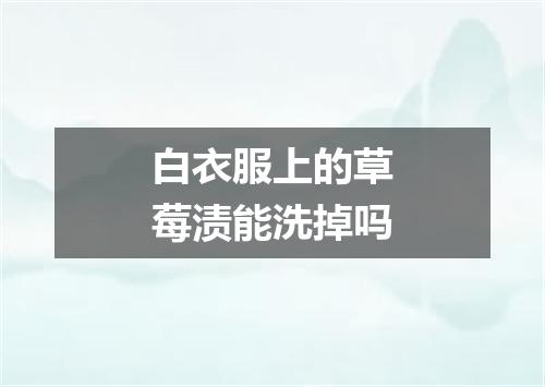 白衣服上的草莓渍能洗掉吗