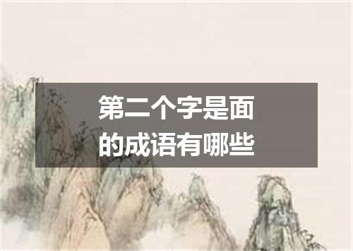 第二个字是面的成语有哪些