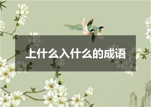 上什么入什么的成语