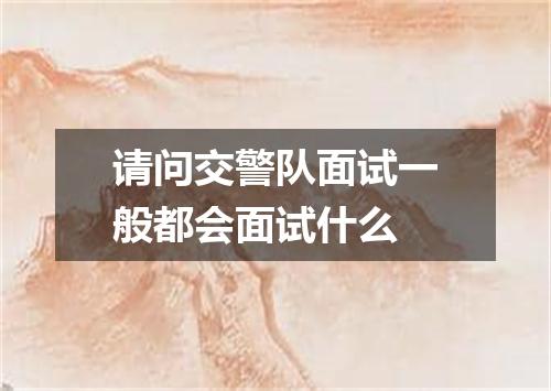 请问交警队面试一般都会面试什么