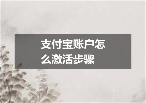 支付宝账户怎么激活步骤