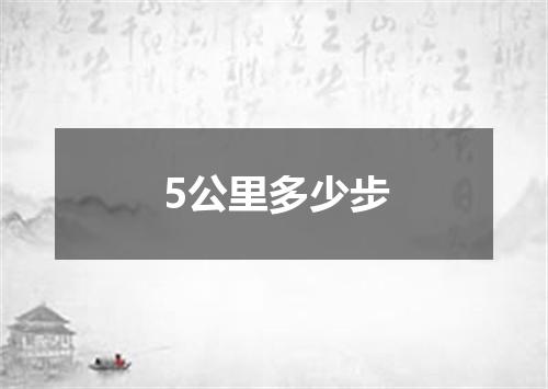 5公里多少步