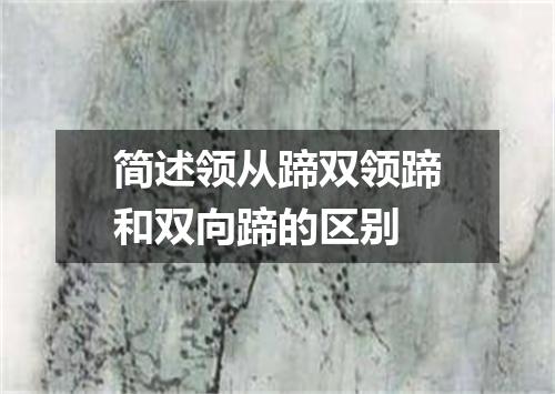 简述领从蹄双领蹄和双向蹄的区别