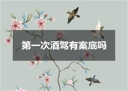 第一次酒驾有案底吗