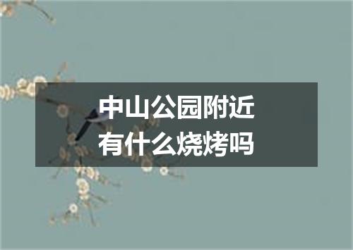 中山公园附近有什么烧烤吗