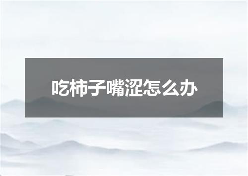 吃柿子嘴涩怎么办