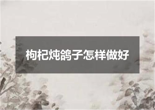 枸杞炖鸽子怎样做好