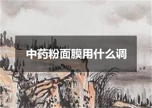 中药粉面膜用什么调
