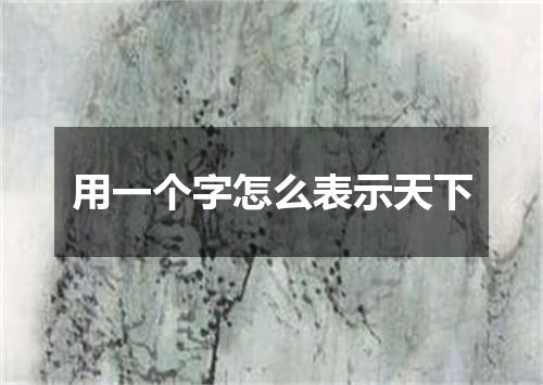 用一个字怎么表示天下