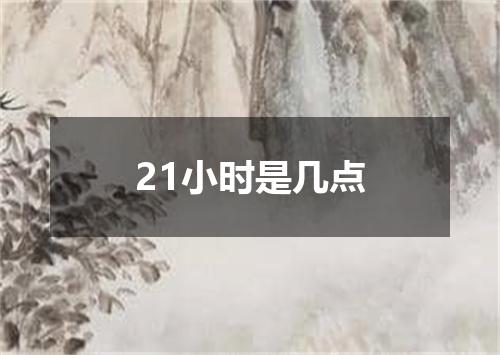 21小时是几点