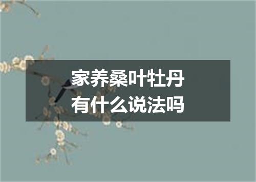 家养桑叶牡丹有什么说法吗