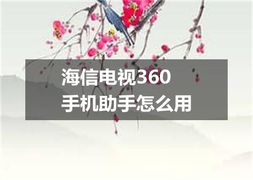 海信电视360手机助手怎么用