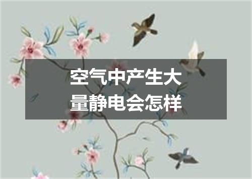 空气中产生大量静电会怎样