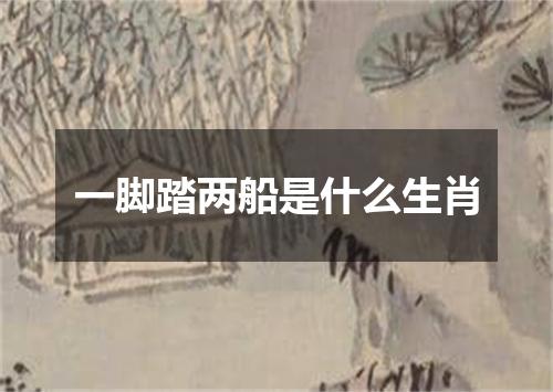 一脚踏两船是什么生肖