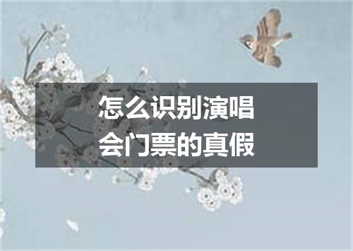 怎么识别演唱会门票的真假