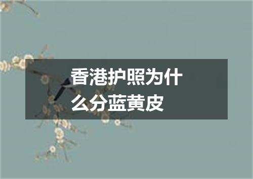 香港护照为什么分蓝黄皮